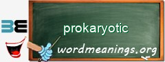 WordMeaning blackboard for prokaryotic